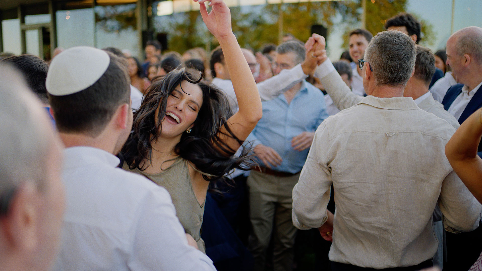 wedding guests during horas